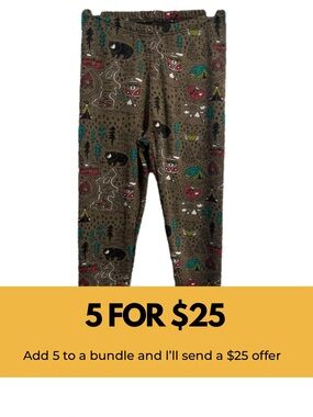Fleece Lined Camping Print Leggings